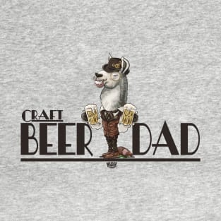Craft Beer Llama Dad T-Shirt